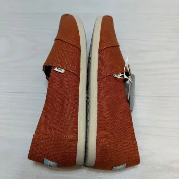 TOMS Classic Alpargata Spice Brown Heritage Canvas Slip-On Shoes Women's 10 NWT - Picture 2 of 8